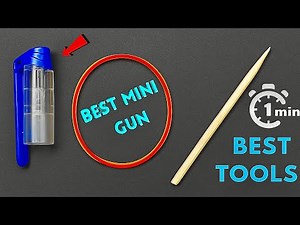 How To Make Gun With Pen Cap and Rubber Band / Make Mini Gun at Home / DIY Project and Craft Idea