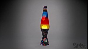 Spencer Gifts Lava® Lamp - 17" Killer Klowns - The Original Motion Lamp - White Wax and Clear Liquid with Tricolor Globe and Printed Base Exclusive