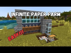 SIMPLE AUTOMATIC PAPER FARM TUTORIAL for Minecraft Bedrock 1.21!!
