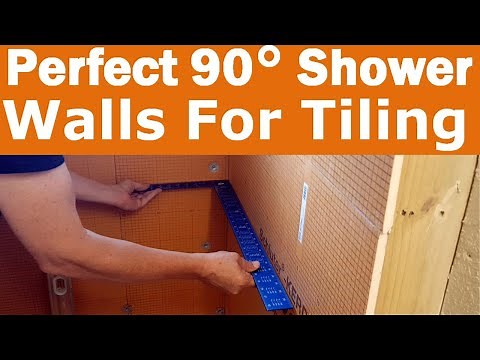 How To Create Perfect 90 Shower Walls For Tiling | Wet Shimming