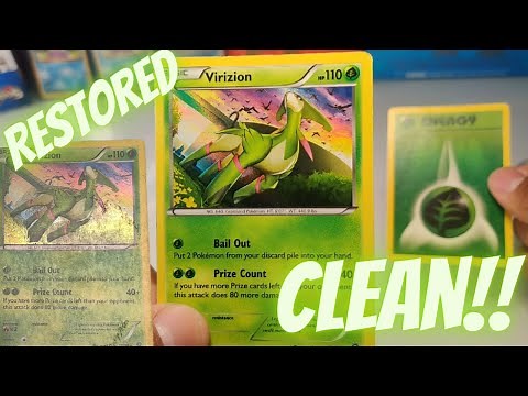 How to restore Pokémon cards or clean them!... Como restaurar cartas de pokemon o limpiarlas