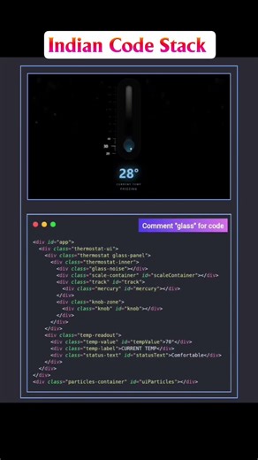 Create Glassmorphism Thermometer UI