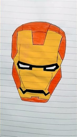 iron man face mask drawing #art #ytshorts #subscribe @creative_kashifa