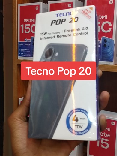 Key Features 6.75-inch HD  display 120Hz refresh rate for smoother scrolling Android 15 with HiOS Unisoc T7250 octa-core processor 4GB RAM   up to 4GB extended RAM 64GB or 128GB storage 13MP rear camera 8MP selfie camera 5000mAh battery 15W fast charging with USB-C Side-mounted fingerprint sensor IP64 splash and dust resistance Infrared remote control feature 4G network support � Tecno  2 Colors #Tecno#TECNOPOP#Tecnopo20#phonedeals #oppokenya