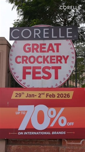 Corelle Brands India on Instagram: "🩷 JAIPUR, THANK YOU! 🩷 The Great Crockery Fest – Corelle in Jaipur was truly unforgettable! 💗 This is a small THANK YOU to all the wonderful people of Jaipur for shopping, supporting, and making our warehouse sale a grand success! 💗🛍️💖 See you again soon with even bigger offers 💓💫 #Corelle #GreatCrockeryFest #Jaipur #PinkCity #JaipurSale CorelleIndia WarehouseSale ThankYouJaipur CrockerySale Dinnerware HomeEssentials JaipurShopping CorelleLove"