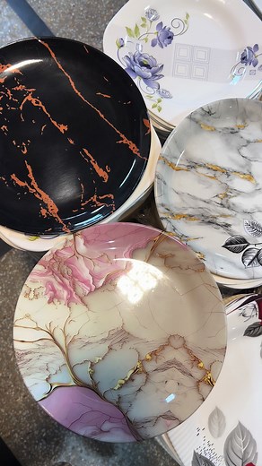 The world of marbles only at ocean kaka #fypシ #oceankakamelamine #crockery #fyp #plates #dinnerset #marble