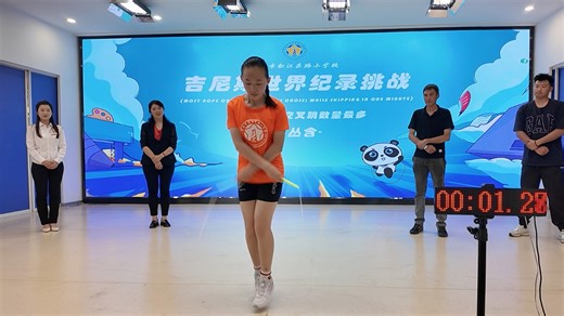 Most rope crossovers (criss cross) while skipping in one minute 133 by Wu Conghan