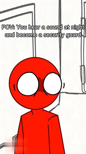 POV: You hear a sound at night and become a security guard #animation #fypシ #funny #fypdoesntwork