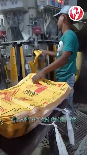 Cement | The process of bagging cement