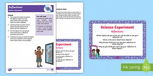 EYFS Reflections Science Experiment and Prompt Card Pack