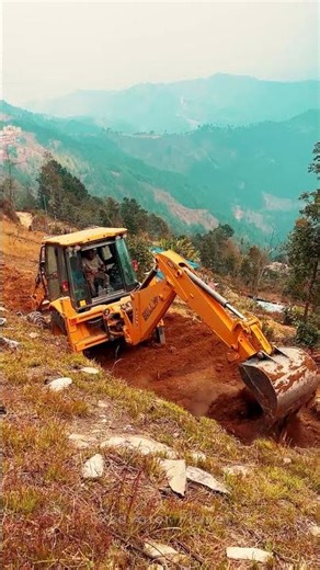 Backhoe Loader Digging Road | Excavator Planet