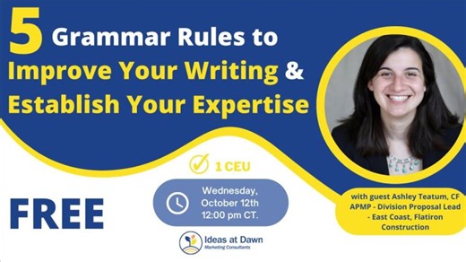 Grammar Rules for Clearer Writing and Credibility | Angie Wolfe, CP APMP posted on the topic | LinkedIn