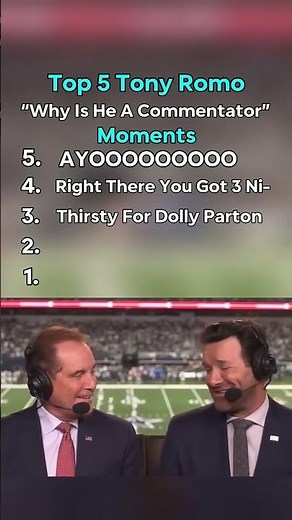 Top 5 Tony Romo “Why Is He A Commentator” Moments #nfl #funny #sus