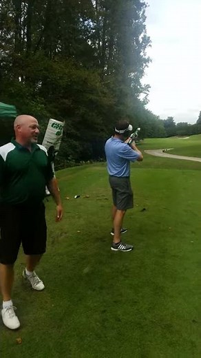 Charity golf guns AR-15 golf ball launcher.