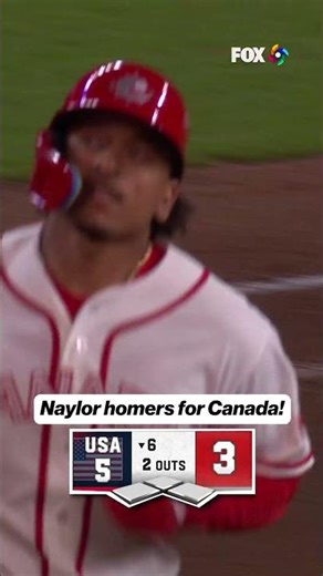 Bo Naylor cuts into the USA lead with a 2-run shot! 🇨🇦 #WBC #WorldBaseballClassic #Canada #MLB