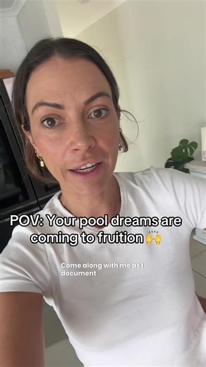 Only been waiting 10 years to have a house with a pool and it’s finally happening!! #poolbuild #pool #newpool #sunshinecoast #pooltok