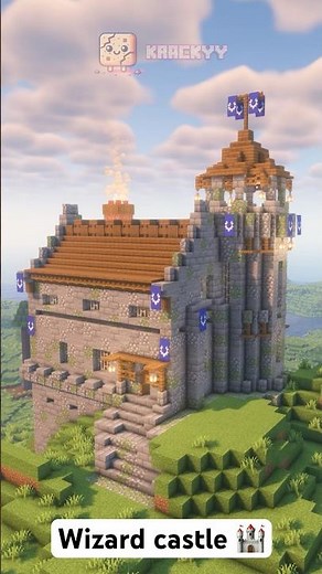 Minecraft wizard castle 🏰#minecraftbuilding #minecraftshorts