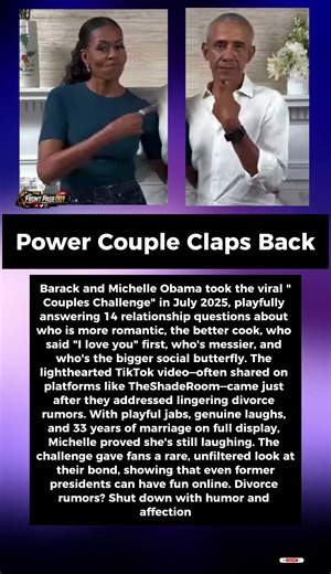 Obamas Take Couples Challenge – And It's Adorable