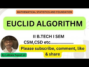 MSF | EUCLID ALGORITHM | RAJESHLEKKALU