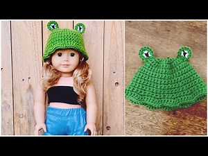 Frog Bucket Hat for AG Dolls: Crochet Tutorial