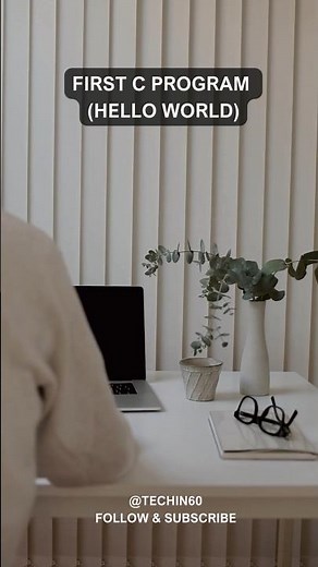 Your First C Program 🚀 (Hello World Explained!) #CLanguage #HelloWorld #TechIn60