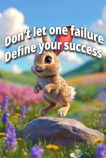Cute Bunny Jump – Don’t Let One Failure Define Your Success #cartoonshorts #cartoon #funny