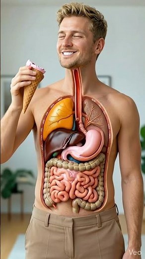 What Ice Cream Does Inside Your Digestive System 🍦 | Realistic 3D Animation