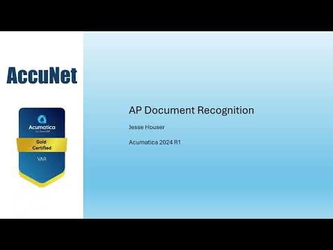 AP Document Recognition in Acumatica