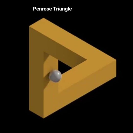 Penrose Triangle or Impossible Triangle. #mathematics