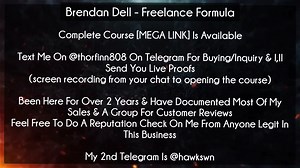 Brendan Dell course - Freelance Formula download