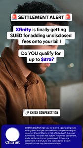 89K views · 27 reactions | You may qualify for up to $375+ from Xfinity. Check compensation  | Chariot Claims | Facebook