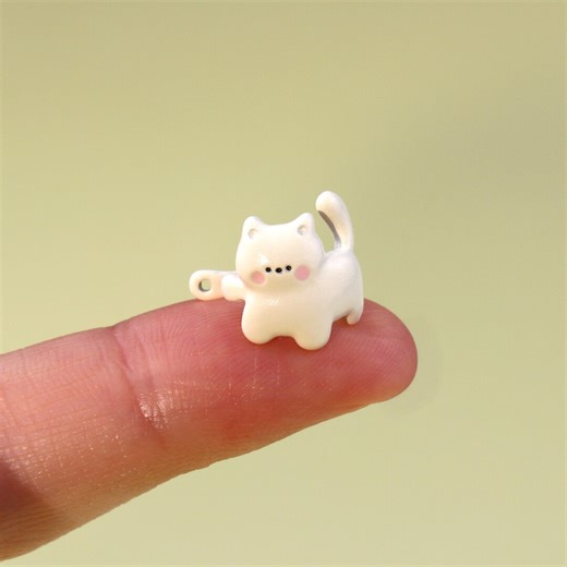 Whimsical White Cat Ear Cuff: Enamel Coated Alloy, No Piercing Needed, Nickel Free - Etsy