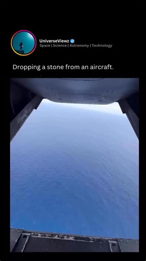 Space | Science | Astronomy | Technology - By Abishu Subedi on Instagram: "This is a demonstration of conservation of momentum and air resistance. In the video, the airplane is moving forward very fast, and when the person throws the stone backward, the stone still has a lot of that forward motion from the plane. As the stone flies through the air, the air resistance slows it down, but it still moves forward because it started with a lot of forward speed. This is why the stone ends up falling in