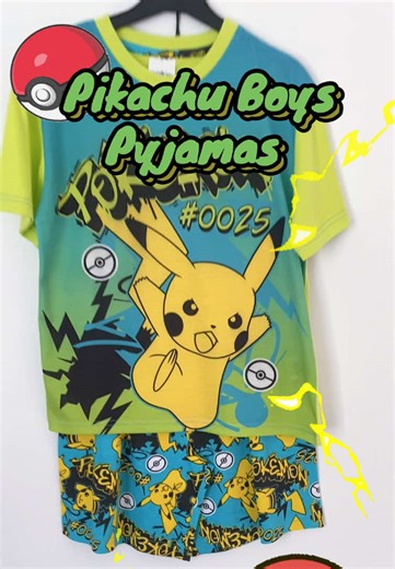 Pokémon Pikachu Pjs Pyjamas #pokemon #pikachu #pyjamas #nightwear #tiktokmademebuylt