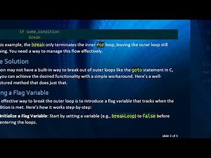 How to Break an Outer For-loop in Python