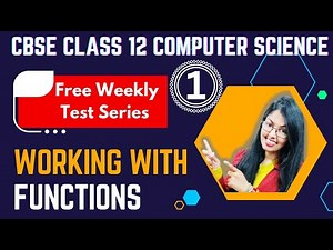 MCQs of Working with Functions in Python Class 12