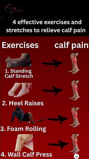 ✅ 4 Simple Calf Pain Relief Exercises You Can Do at Home #CalfPainRelief, #LegPainExercises,