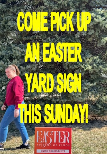 Easter yard signs are ready! Stop by any of our campuses this Sunday to pick one up and help us spread the word about Easter. We can’t wait to celebrate with you!