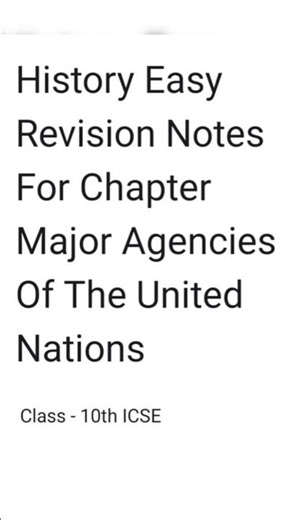 #Notes For Revision Of History