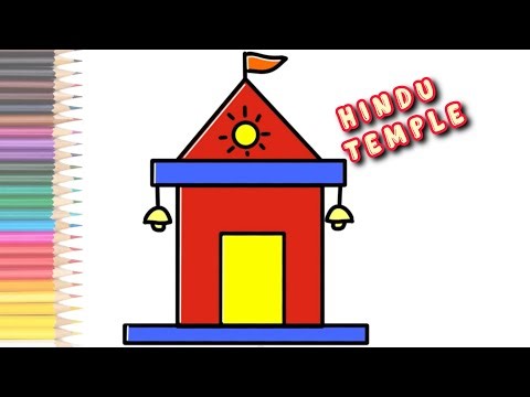 How To Draw a Hindu Temple | For kids and Toddlers Drawing