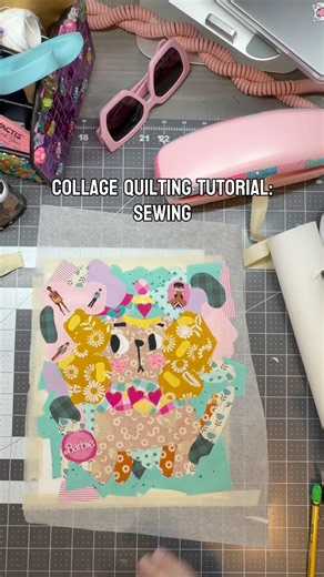Collage Quilting Sewing Tutorial 💖 #diy #collagequilting #quilting #sewing