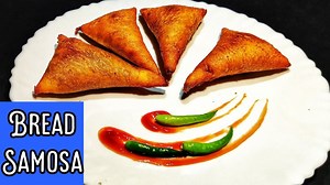 Bread Samosa is a super crispy, tasty and very delicious mini version of the classic samosa made using bread slices as the outer covering instead of plain flour. Samosa is a very old Indian snack liked by almost all age group of people. It can be served with tamarind chutney,sauce or green chutney. Do try this crispy bread samosa and share your experiences with me. Ingredients - Bread slices 6 (preferably use big size bread) Maida 1 tbsp Boiled potatoes (big)2 Chopped onion 1 Green peas 1/4 cup 