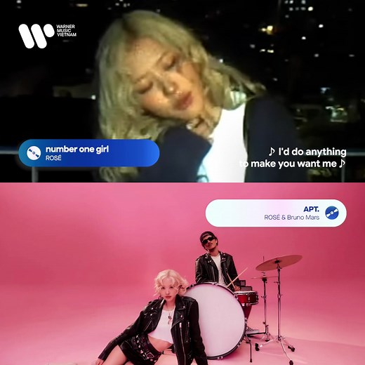 6.2K views · 157 reactions | Mood swing (n): là khi album “rosie” của ROSÉ đột ngột chuyển từ “number one girl” sang “APT.” ➡️ #ROSÉ #rosie #numberonegirl #APT #WarnerMusicVN | Warner Music Vietnam | Facebook