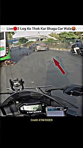 Live Hit An Run🤬Car Wale ne thok kar bhag gya🤬#shorts #bike #rider #crash #ktm #car #hitandrun