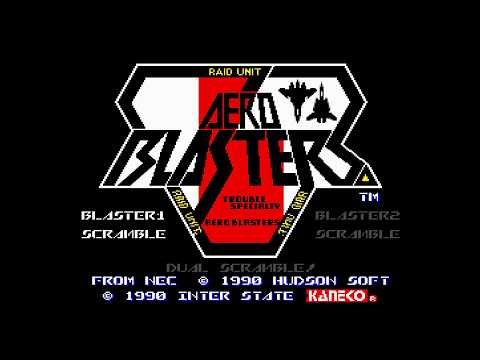 Aero Blasters (PC Engine) – Écran-titre (US - NTSC) – 1080p