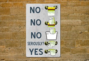Funny Bathroom Sign for Toilet Paper Etiquette - Etsy
