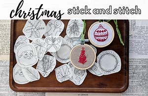 Christmas Hand Embroidery / Stick and Stitch - Etsy
