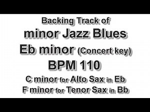 Eb minor Jazz Blues - BPM 110 - Backing Track