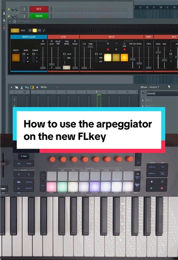 Using the Arpeggiator on the new FLkey 🎹 #FLkey #FLStudio #Arpeggiator #StepEditor #Producer