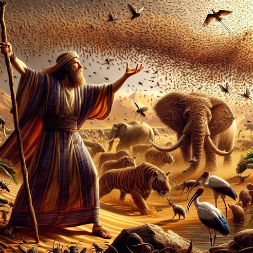 “The Third Plague: When the Dust Came Alive” When Aaron struck the dust with his staff, it turned into gnats that covered Egypt. The magicians could not copy this wonder and admitted, “This is the finger of God.” Yet Pharaoh’s heart remained hard, showing that God’s power is greater than man’s pride. (Exodus 8:16–19) #biblestoriesvideos #TrustGod #Godisgood #bibleverseoftheday #WordOfGod #faith #jesussaves #FaithInGod #ChristianLife #InspirationDaily | BIBLE Stories Videos